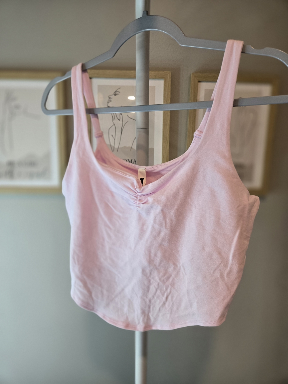 PINK Victoria's Secret Light Pink Crop Tank Top